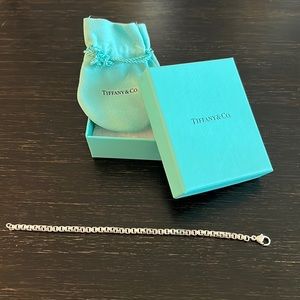 Tiffany & Co. Venetian Link Bracelet Interlocking Sterling Silver W/ Pouch 🎁🎁